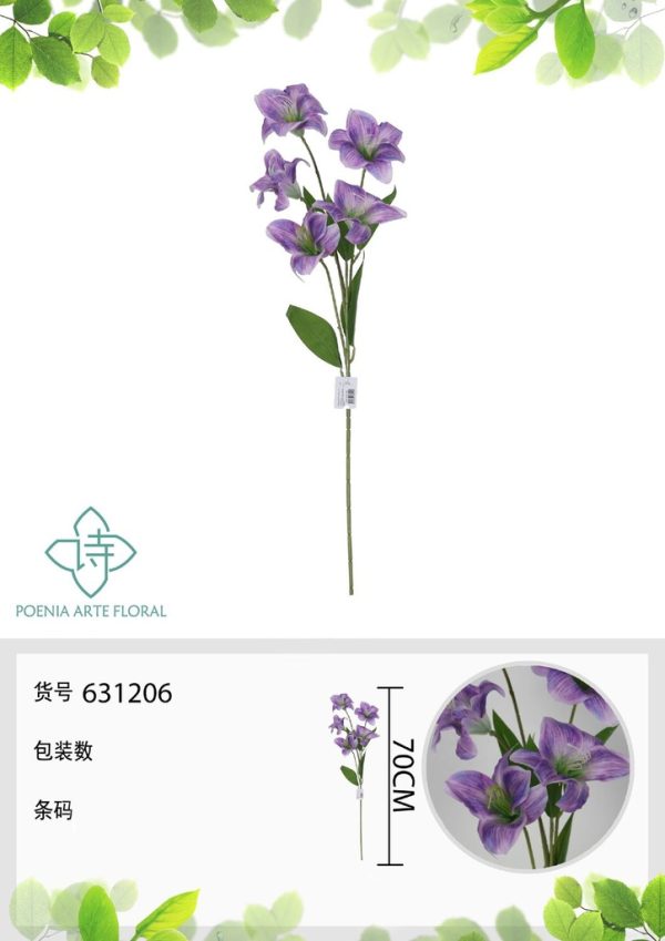 Orquídea falsa de un solo tallo 70 cm - Decoración floral - Imagen 2