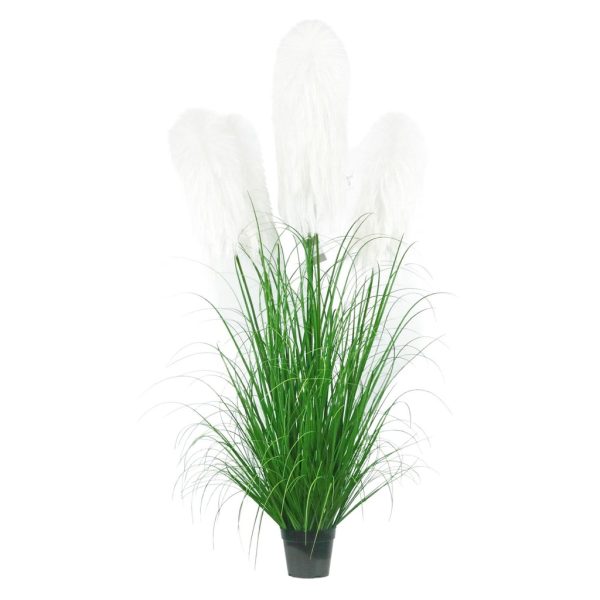 Rama de juncos de tela con 7 hojas de 180 cm - Decoración vegetal