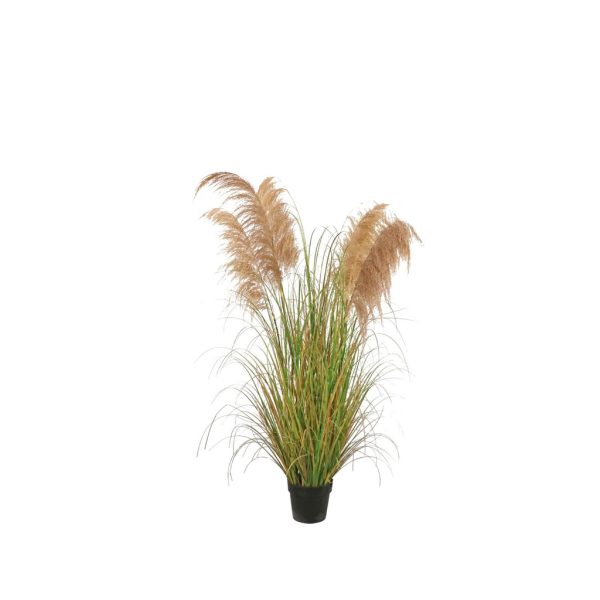 Rama de juncos de tela con 7 hojas naturales de 170 cm - Decoración vegetal