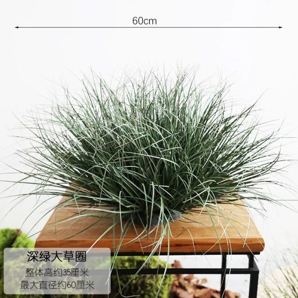 Rama de juncos de tela en forma curvada de 38 cm - Decoración vegetal