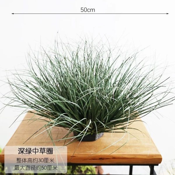 Rama de juncos de tela en forma curvada de 38 cm - Decoración vegetal - Imagen 2