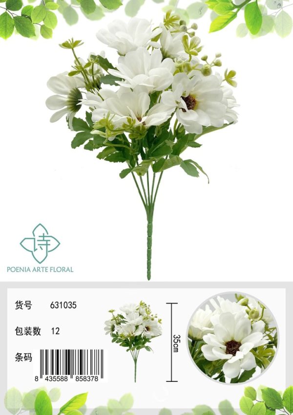 Ramo decorativo con 10 flores pequeñas, tipo montaña - Adornos florales - Imagen 4