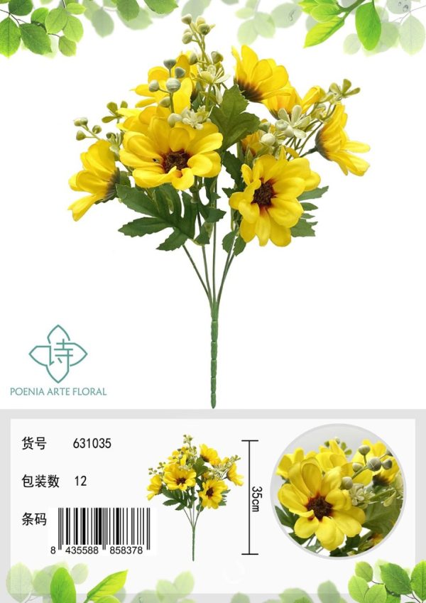Ramo decorativo con 10 flores pequeñas, tipo montaña - Adornos florales - Imagen 5