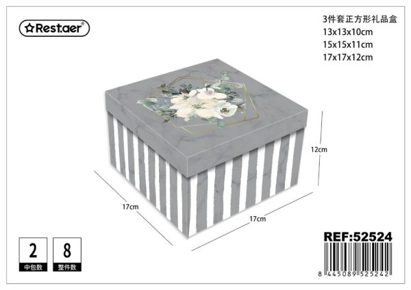 Set de cajas de regalo 3 piezas, diseño dorado - Artículos de regalo - Imagen 2