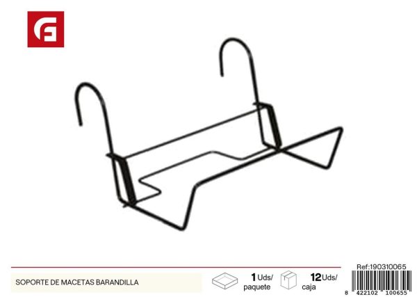 Soporte de macetas barandilla - Accesorios decorativos