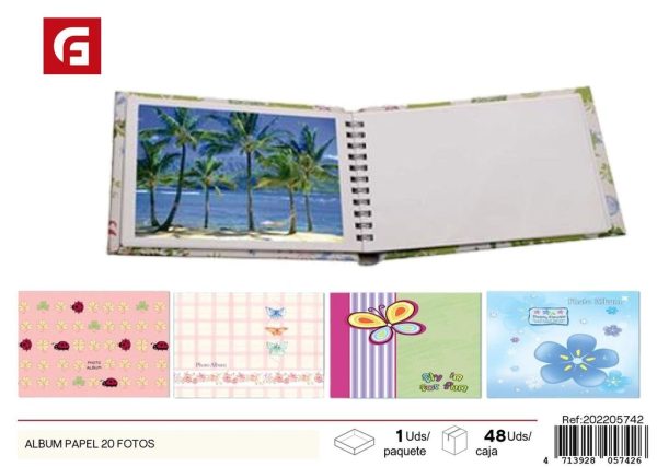 Álbum de fotos en papel para 20 fotos - Accesorios de decoración