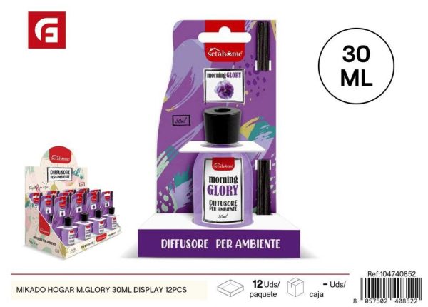Mikado de hogar M.Glory 30 ml exhibición 12 piezas - Ambientador líquido para el hogar