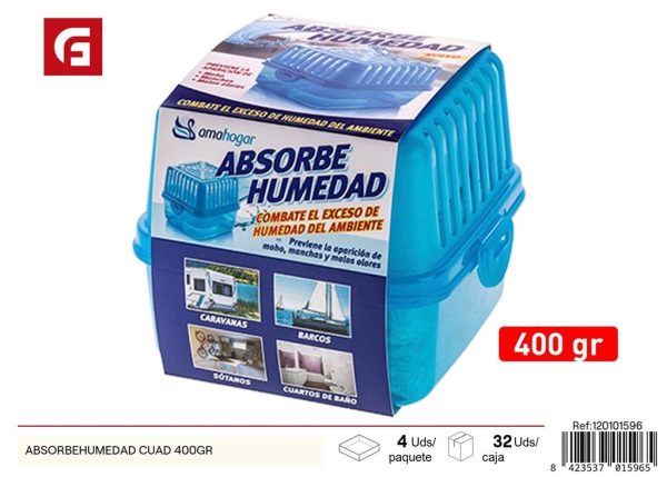 Absorbente de humedad cuadrado 400gr - Ambientadores y productos para el hogar