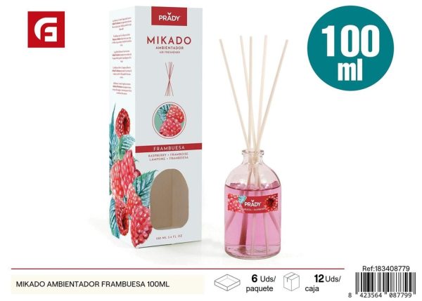 Ambientador mikado de frambuesa 100 ml - Ambientadores y velas