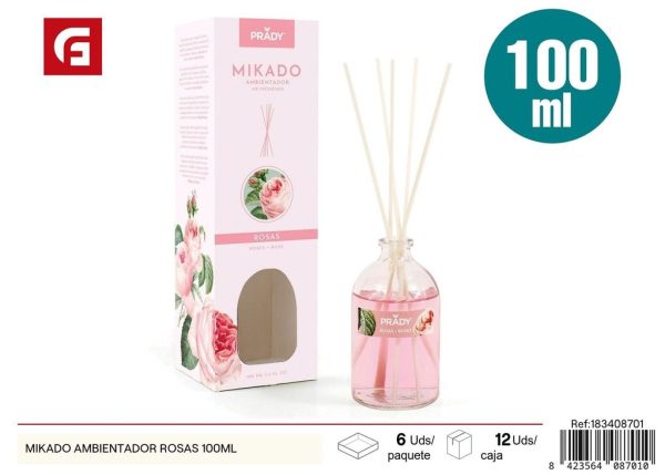 Ambientador mikado de rosas 100 ml - Ambientadores y velas
