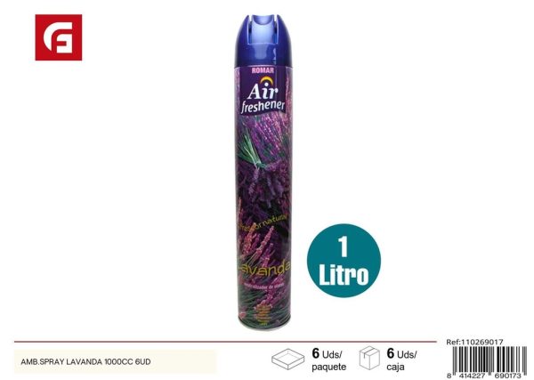 Ambientador spray lavanda 1000 cc 6 UD - Ambientadores