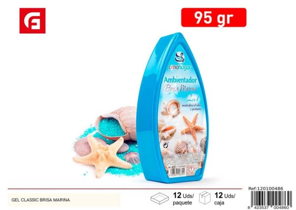 Gel ambientador clásico brisa marina - Ambientadores y velas aromáticas