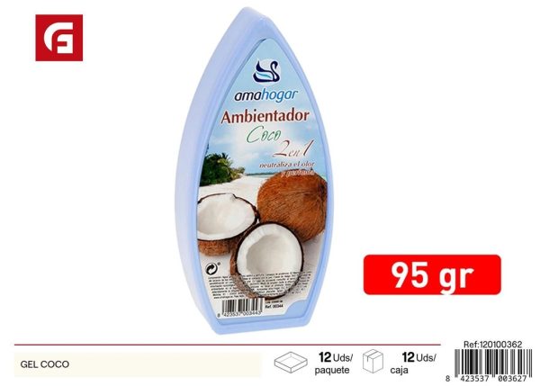 Gel ambientador coco - Ambientadores y velas aromáticas