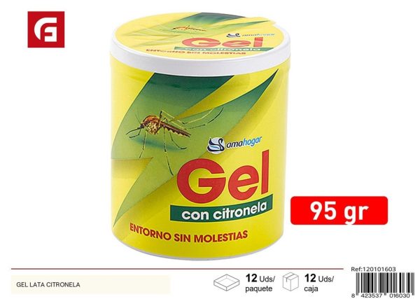 Gel ambientador en lata citronela - Ambientadores y velas aromáticas
