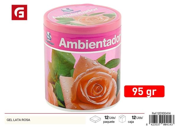 Gel ambientador en lata rosa - Ambientadores y velas aromáticas