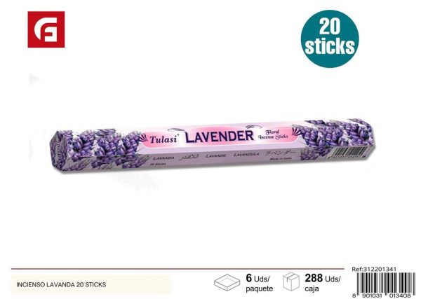 Incienso Tulasi hexagonal de lavanda - Ambientadores y velas