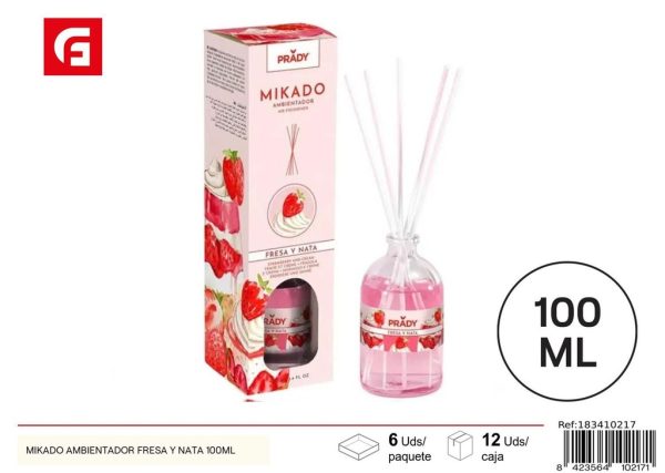 Mikado ambientador fresa y nata 100 ml - Ambientadores