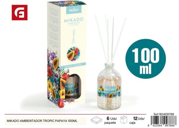 Mikado aromático Papaya Prady 100 ml - Ambientadores y perfumes