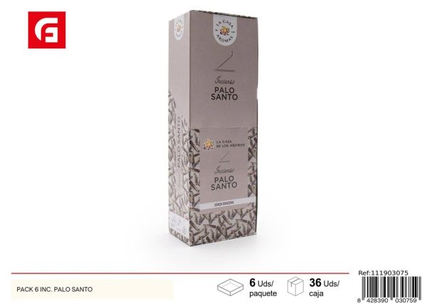 Pack 6 incienso palo santo - Ambientadores y velas aromáticas