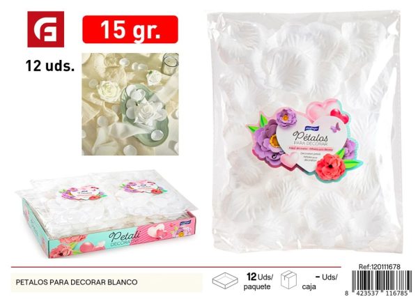 Pétalos de rosa para decorar en blanco - Ambientadores y decoración