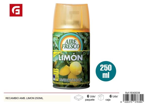 Recambio para ambientador de limón 250ml - Ambientadores