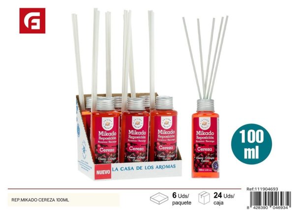 Rep. Mikado Cereza 100ml - Aceite aromático para difusores