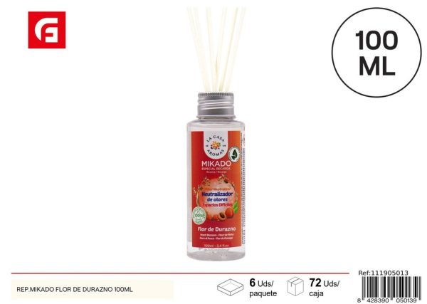 Rep. Mikado Flor de Durazno 100ml - Aceite aromático para difusores