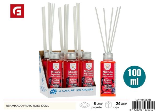 Rep. Mikado Fruto Rojo 100ml - Aceite aromático para difusores