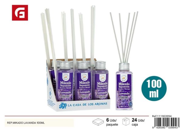 Rep. Mikado Lavanda 100ml - Aceite aromático para difusores
