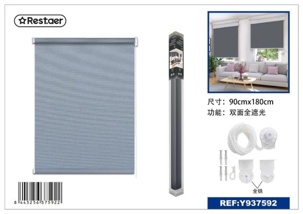 Cortina de roller aerográfica gris 90x180 cm - Ventanas