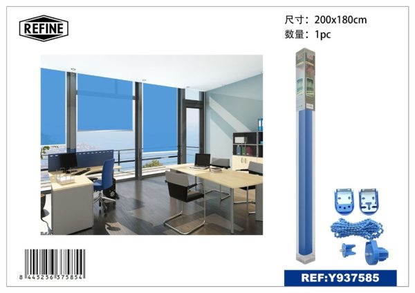 Cortina enrollable azul 200*180CM - Decoración