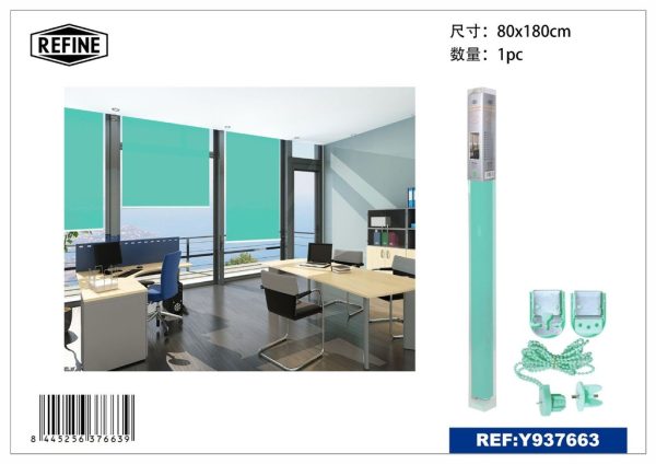 Cortina enrollable azul claro 80 x 180 cm - Estor traslúcido