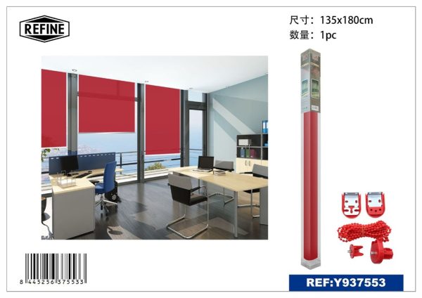 Cortina enrollable roja 135x180 cm - Cortinas y estores