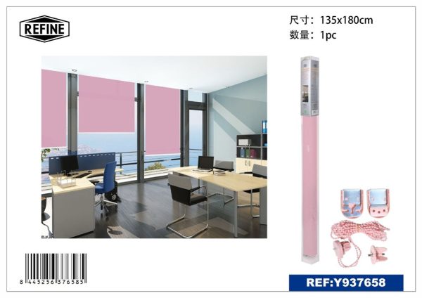 Cortina enrollable rosa clara 135x180 cm - Cortinas y estores
