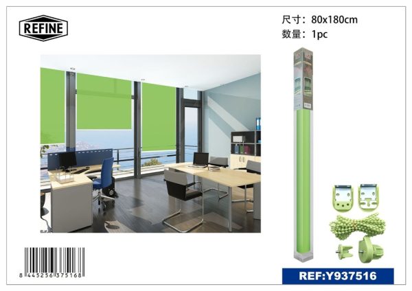 Cortina enrollable verde 80 x 180 cm - Estor traslúcido