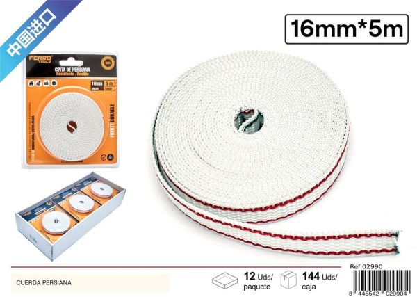 Cuerda persiana 16mm x 5m - Accesorios de cortinas