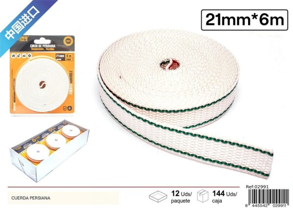 Cuerda persiana colorido 21mm x 6m - Accesorios para cortinas
