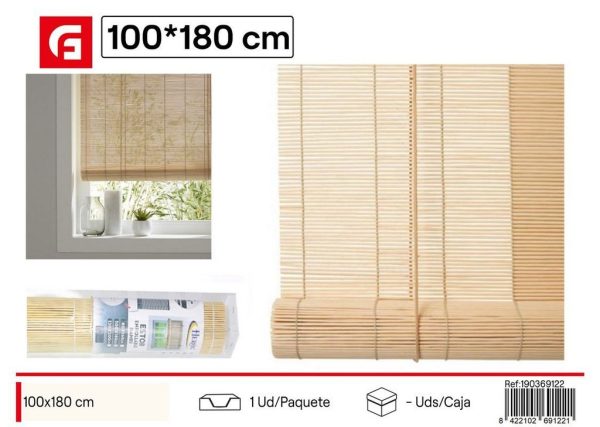 Estor de bambú 100*180cm color natural - Decoración natural