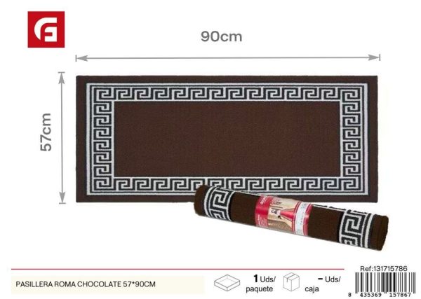 Pasillera Roma chocolate 57 x 90 cm - Alfombras y decoración