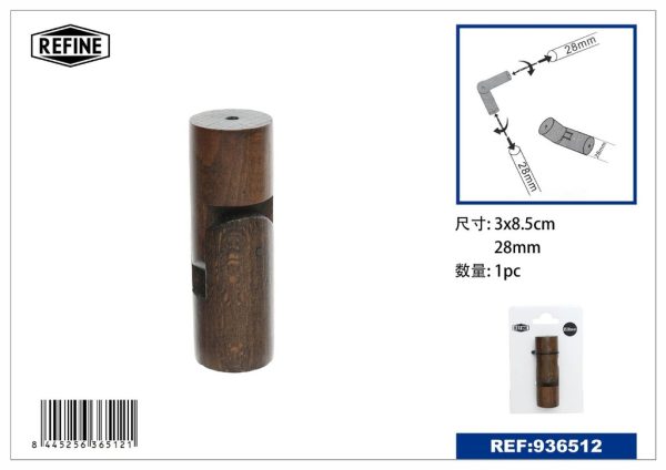 Soporte para barra de cortina de madera marrón 8.5 cm - Accesorios para cortinas