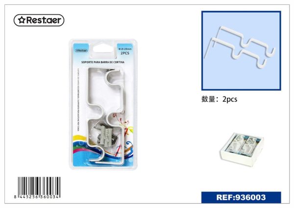 Sopporte 2 pcs para barra de cortina - Accesorios para cortinas