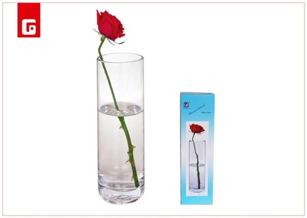Florero de cristal 10x35cm - Decoración del hogar