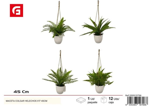 Maceta colgar helechos x17 45 cm - Accesorios decorativos para el jardín