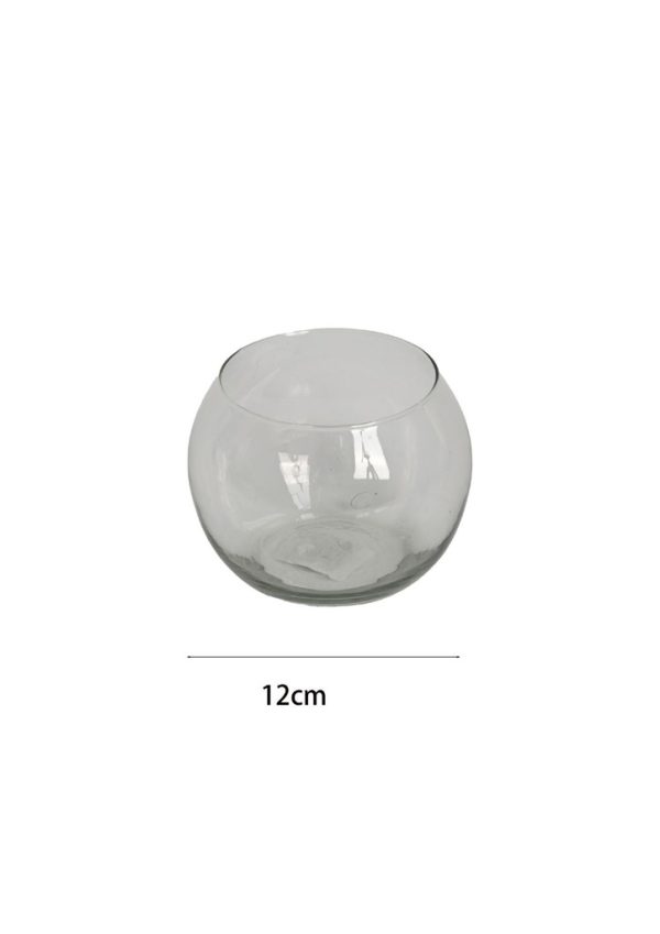 Pecera de vidrio 12cm - Decoración con flores
