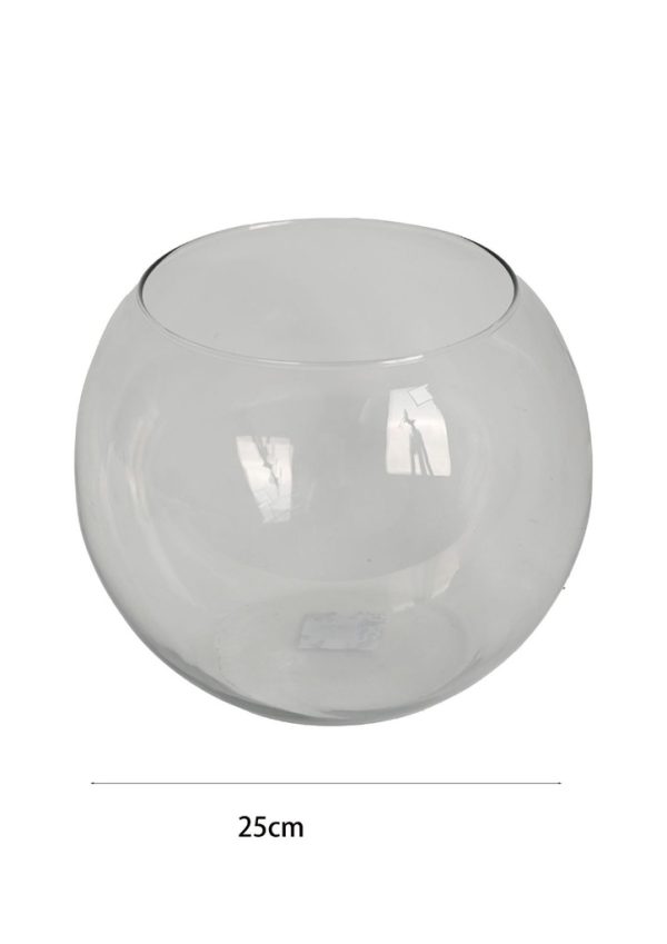 Pecera de vidrio 25cm para decoración y peces