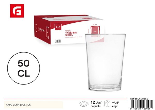 Vaso de vidrio 50cl - Accesorios de decoración