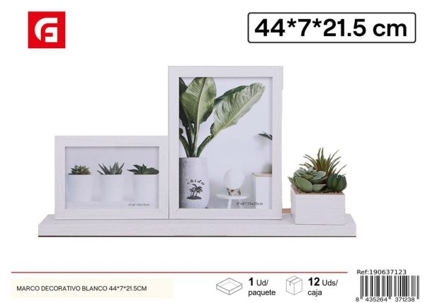 Marco decorativo blanco DM-8126 44X7X21.5 - Marcos decorativos