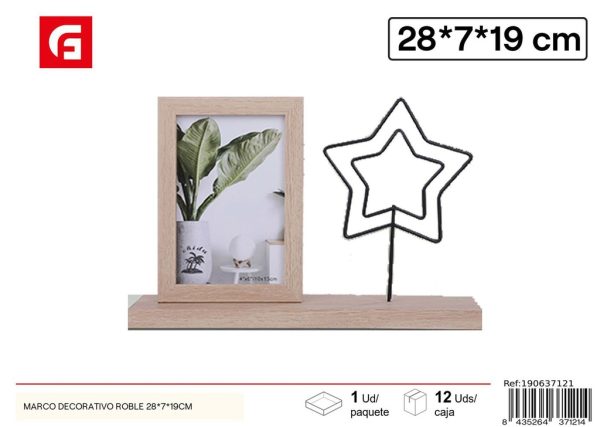 Marco decorativo roble DM 28x7x19 cm - Decoraciones