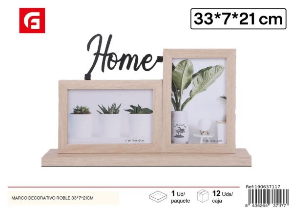 Marco decorativo roble DM-8132 33x7x21 cm - Marcos para fotos