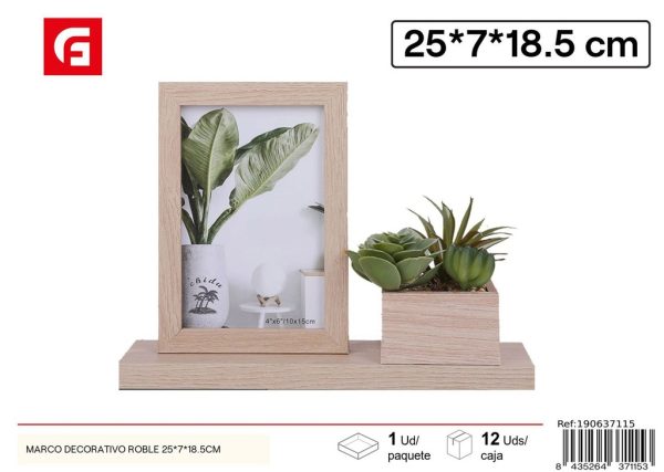 Marco decorativo roble DM-8134 25x7x18.5 cm - Marco de foto